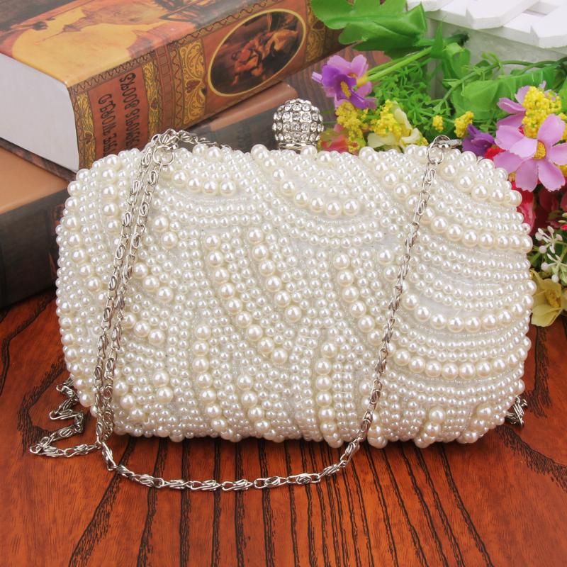 Clutch Bag | Luxury Pearl Women Clutch Bags | Pearl White Clutch | Gadgets Angels