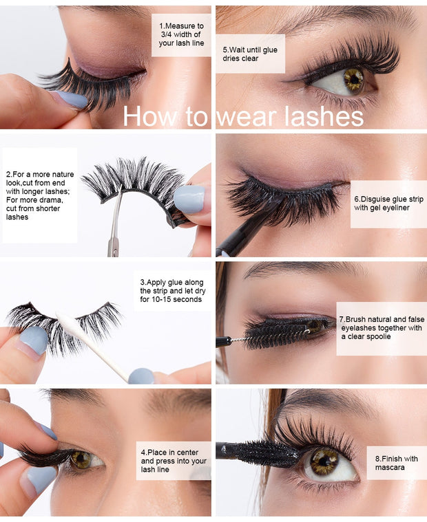 3D Mink Lashes | Natural False Eyelashes | Short Mink Lashes | Gadgets Angels
