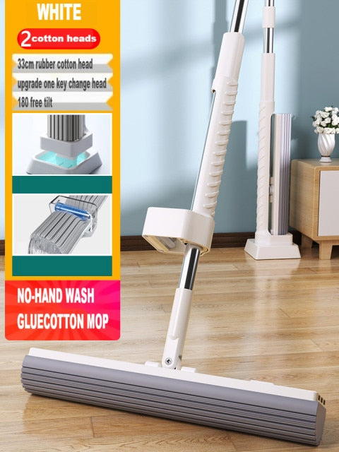 Magic Self Cleaning Mop | Dry Kit Household Cleaning | 2 Pcs Mop Head Self-Cleaning Magic | Gadgets Angels 