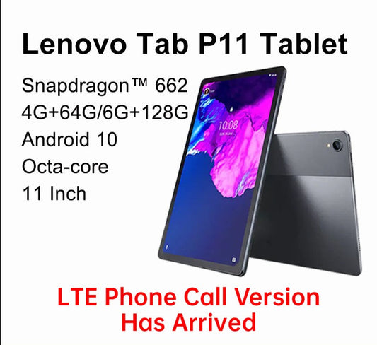 Lenovo Tab P11 / K11 2K LCD Screen Snapdragon Octa Core 4G /6G  64G /128GB Tablet Android 11 inch Gadgets Angels LLC